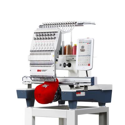 China Embroidery BAI 1200rpm flat dahao hat/shoe/T-shirt/high speed 12/15 color single head clothing machinery for garment for sale