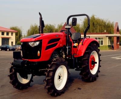 China Farm tractor factory pprice 4 wheel drive 70hp 75hp 4wd farm tractor with front end loader slasher and auger for sale