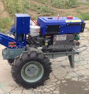 China Mini Two Wheel Walking Tractor 10hp Power Diesel Walking Tiller Tillage Tractor for sale