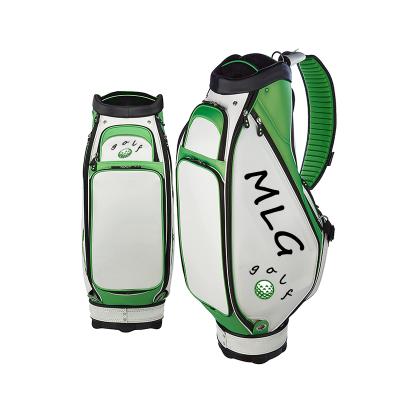 China High Quality Staff Nylon Leather Golf Bag Custom Golf Course Logo Golf Bag for sale