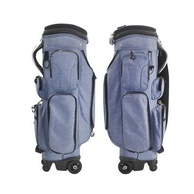 China PU Logo Custom Leather Golf Bags Embroidered High Quality for sale