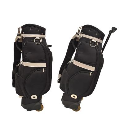 China Custom High Quality Nylon Nylon Travel Cart Golf Bag With Wheel for sale