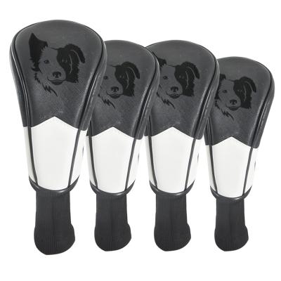 China Protect Golf Club High Quality Best Price Custom Leahter Golf Club Logo PU Covers Set for sale