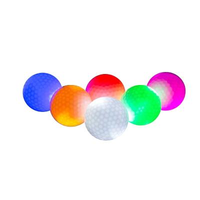 China Wholesale urethane/surlyn+ rubber custom logo high quality LED light grow up golf ball for sale