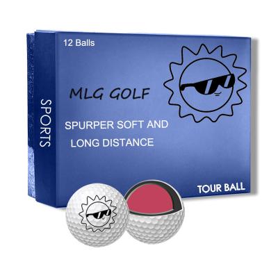 China Wholesale custom rubber urethane/surlyn+ golf ball and packaging soft bottom tournament urethane golf balls for sale