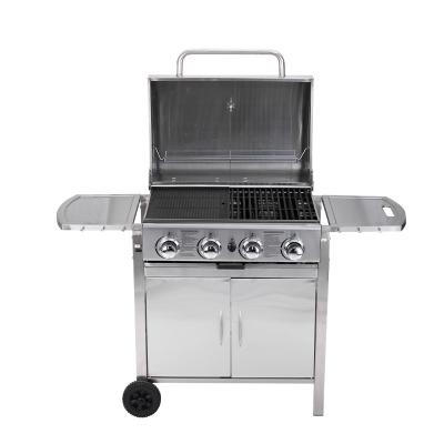 China Easily Assembled Outdoor Gas Barbecue Grill Stainless Steel BBQ Grill 4 Burners BBQ Grill Gas For Villa Patio Garden Cooking for sale