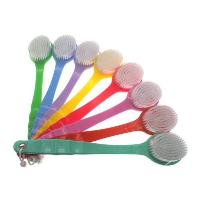 China Long Handle Spa Products Stiffen Private Label Silicone Bath Body Brush With Long Handle for sale