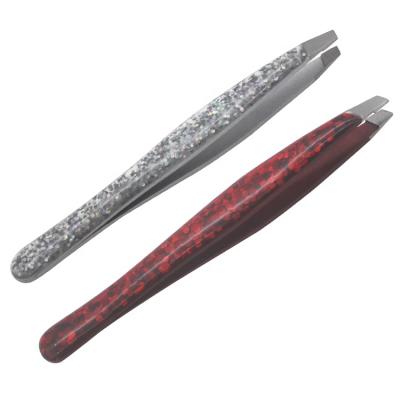 China Bling Eyelash Tweezers Eyebrow Custom Acceptable Tweezers Available for sale