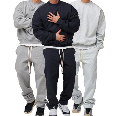 China Autumn Leisure Plus Size Breathable Sweatshirt Sets Men Training Breathable Quick Dry Workout Sets Pullover Men Jogging Set Suits for sale