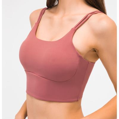 China Wholesale Breathable Gym Big Size High Impact Shockproof Comfortable Bra Sports Workout Double Shoulder Strap Breathable Quick Dry Bras for sale