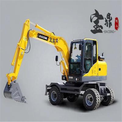 China Farms Bucket Excavator On Wheel Bucket 0.35m3 Wheel Excavator 7ton BD80W-8 for sale