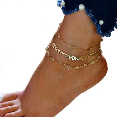 China 2021 Factory Wholesale Vintage Fashion Customize Non Tarnish Anklets Bracelet for sale