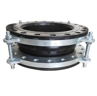 China Single Air Sphere DN300 DN400 DN500 PN25 PN40 EPDM Carbon Steel Galvanized Wide Arch Bound Flanged Rubber Expansion Joint en venta