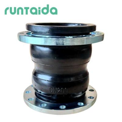 China EPDM compensation ASME seawater resistance metal neoprene or epdm two expans bellows double bramido flanged rubber expansion joints for sale