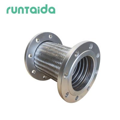 China Stainless Steel304 flange connection ss304 stainless steel bellows braided flexible metal hose à venda