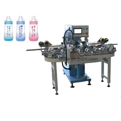 China 18stations Automatic Conveyor 4 Color Baby Bottle Printing Tampografia Pad Printing Machine For Sale for sale