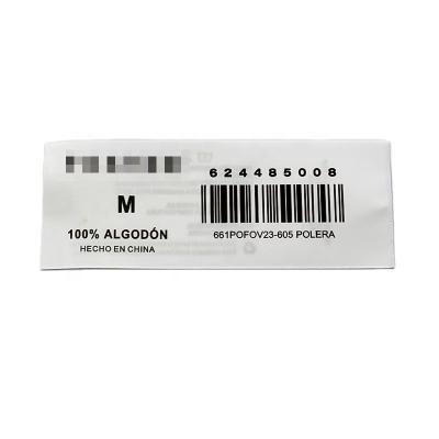 China Sustainable Custom Care Labels Designed High Quality Private Label Cotton Printed Label Clothing Shoes Or Bags for sale