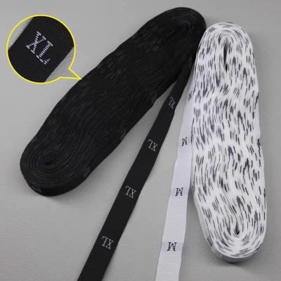 China Sustainable S M L XL XXL XXXL Size Label Tags WOVEN CLOTHING LABELS SIZE TAGS for sale