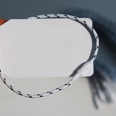 China Sustainable Wholesale Garment Hangtag Strings 12CM 18 CM 20 CM Bullet Cotton Nylon Cord Hang Seal Tag String For Clothing for sale