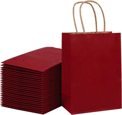 China Recyclable Red Kraft paper bag stand up ,stylish or Customized ,packaging bag ,suitable for Accessories & Clothing & food...Reusable for sale