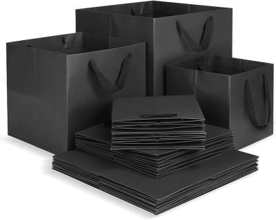 China Recyclable Black Stylish Kraft paper bag stand up ,Simple or Customized bag for Shopping , Food , Clothing... for sale