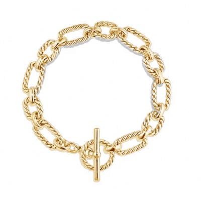 China Amazon New 18K Gold Plated Cute Rope Chain Buckle Bracelet Party Fashion Cute Bestseller Twisted Bracelet for sale