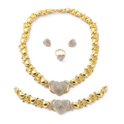 China Latest Design Elephant Jewelry Set 18K Gold Plated High Quality Gold Plated Necklace Set For Women Wedding for sale