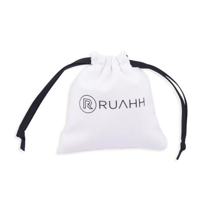 China Custom Small Drawstring Suede Microfiber Jewelry Pouches Jewelry Pouches Packaging Bag With Logo for sale