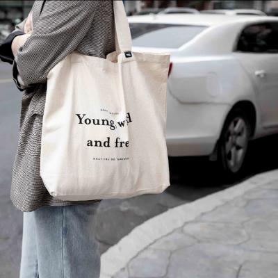 China 100% Eco-Friendly Eco-Friendly Tote Shopping Bags Cotton Canvas Custom Tote Bags With Custom Printed Logo for sale