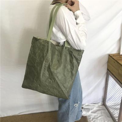 China Factory Recycled 2022 Degradable Custom Printed Waterproof Paper Tote Bag , Autoclave 1443R Dupont Tyvek Tote Shopping Bag With Zipper Logo for sale