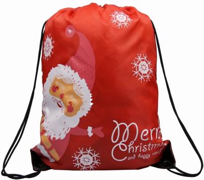 China Promotional Cheap Custom Polyester Fiber Logo Rope Drawstring Gift Bag for sale