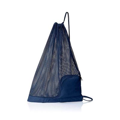 China Lightweight Hot Sale Waterproof Coated Drawstring Mesh Gym Bag For Kids Beach Bag for sale