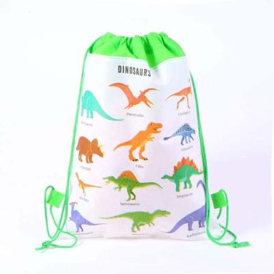 China Colorful Nonwoven Drawstring DIY Drawstring Graffiti Party Goodie Tote Bags For Kids for sale