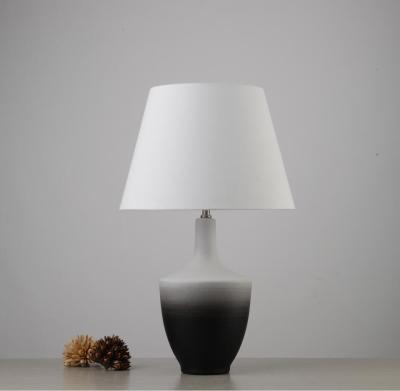 China Wholesale Ceramic lamp socket high quality table lamp ceramic lamp base&Fabric contemporary Jiahua shade E27 height for sale