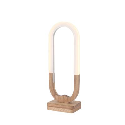 China Wholesale contemporary northern modern wooden led light table lamp Europe table lamps U-Hook for living room/bedroom/kids room/hotel for sale