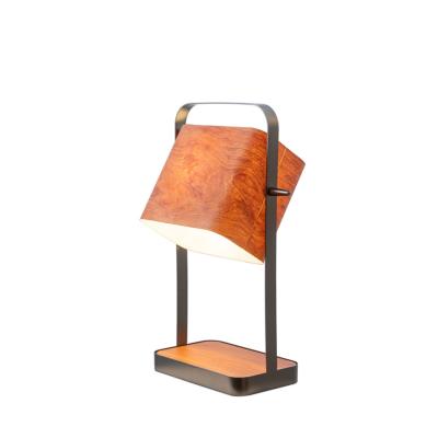 China Contemporary Jiahualighting - Bar Indoor Decorative Restaurant Modern Base Led Wood Table Lamp for sale