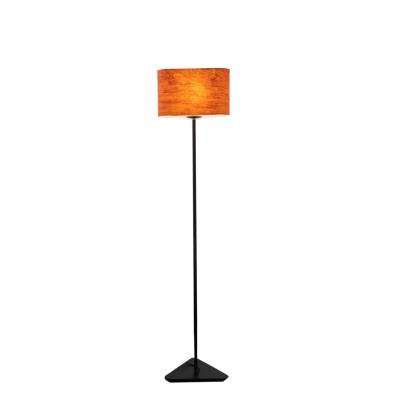 China Asian Jiahua high quality log shade floor hotel home decor metal designer handmade e27 wood floor lamp for living room for sale