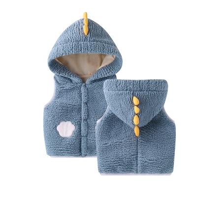 China Cute Winter High Quality Casual Fleece And Cotton Hooded Vest For Baby Boy And Girls for sale