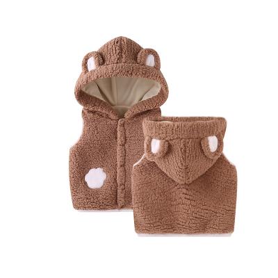 China One Year Old Boys Casual Hooded Baby Boys Vest Fashion Toddler Fashion Outfits for sale