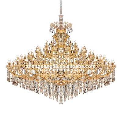 China ZENGOVL Traditional Custom Large Hotel Chandelier Large Luxury Hotel Lobby Chandelier Wedding Crystal Chandelier for sale