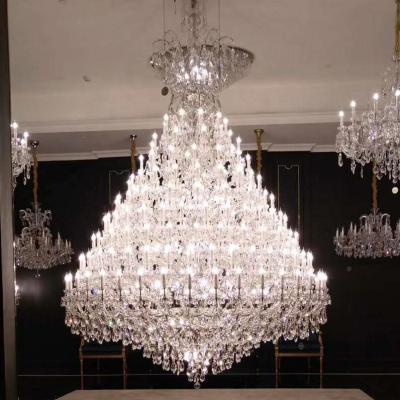 China European Extra Large Crystal Chandelier Maria Theresa Lamp Luxury Hotel Lighting Fixture for sale