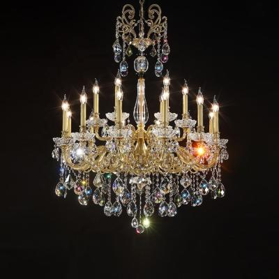 China Traditional Classic Brass Crystal Pendant Lamp Traditional Chandelier For Home Decoration for sale