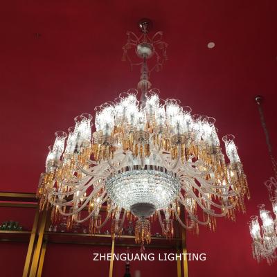 China Traditional Handmade Glass Crystal Orange Pendant Lamp Baccarat Chandelier for sale