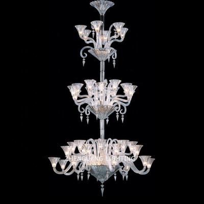 China Traditional Handmade Beveled Crystal 3 Tier Pendant Lamp Baccarat Chandelier for sale