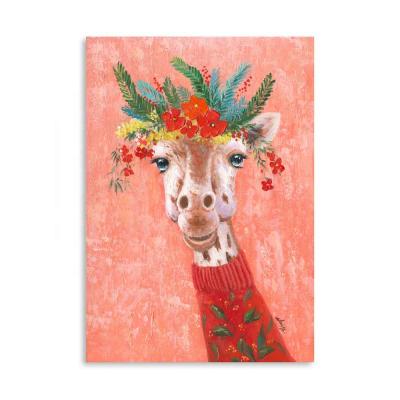 China Custom Painting Canva Art For Live Room Wall Animal Oil Fashion Painting Wholesale Classic Artree Classic Christmas Giraffe for sale