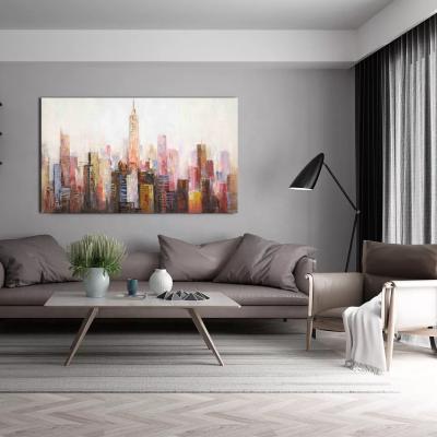 China Artree Europe Cityscape Painting Abstract Urban Painting On Canvas Wall Art Home Decorative Match Furniture for sale