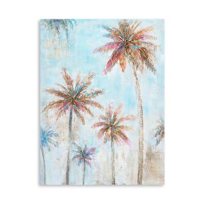 China Modern Tropical Beach Palm Coconut Tree Canvas Prints Wall Art Seascape Oil Paintings Canvas Pictures for sale