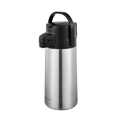 China New Design High Quality Lever Pump Stainless Steel Vacuum Airpot Coffee Dispenser Viable for sale