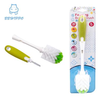 China Travel Viable Detachable Baby Bottle Brush Nipple Set Cleaning Brush Extendable Silicone Baby Play Brush for sale