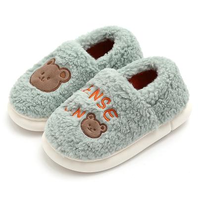 China Fashion Trend Bear Cartoon Slip On Toe Girls Cotton Cloth Foot Novelty Slippers Cozy Cute Warm Cute for sale